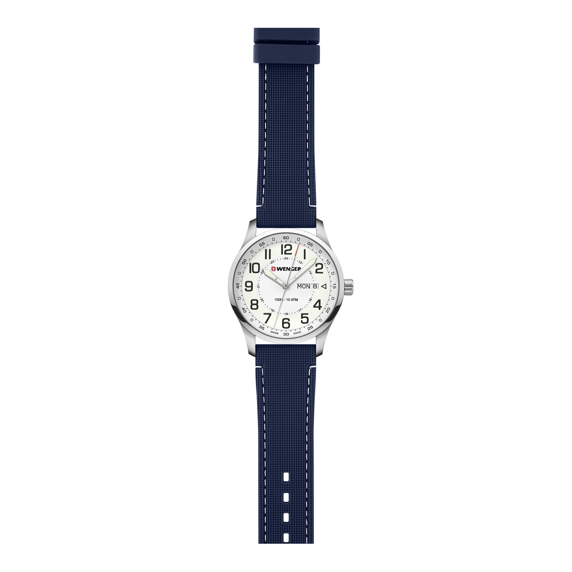 Wenger Attitude 42mm White Dial Men Analog Watch 01.1541.126