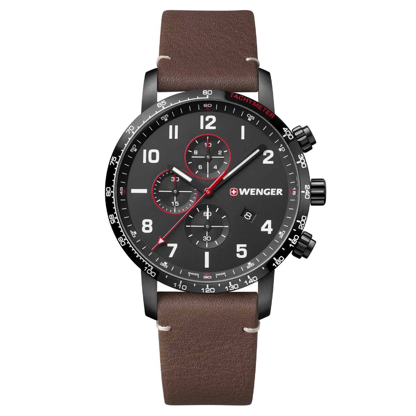 Wenger Attitude Chrono 44mm Black Dial Men Watch 01.1543.107