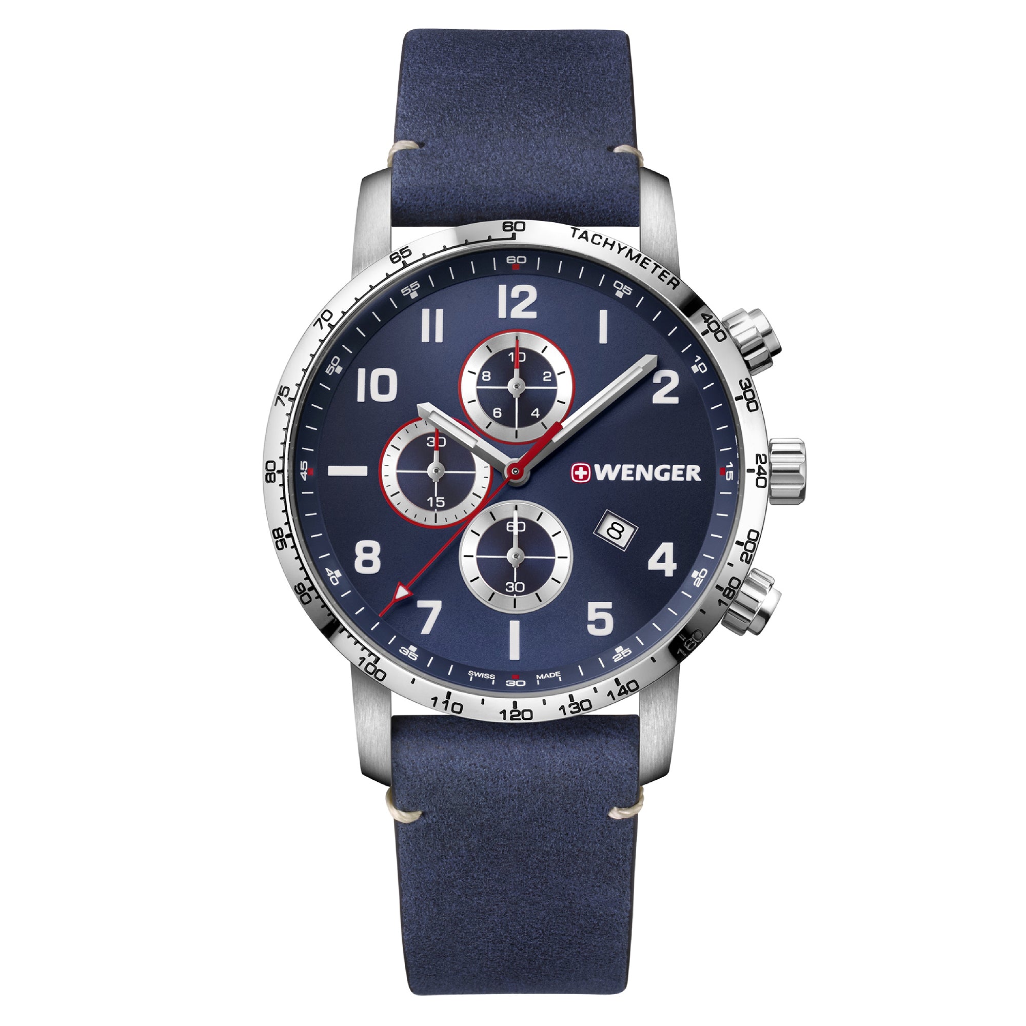 Wenger Attitude Chrono 44mm Blue Dial Men Watch 01.1543.109