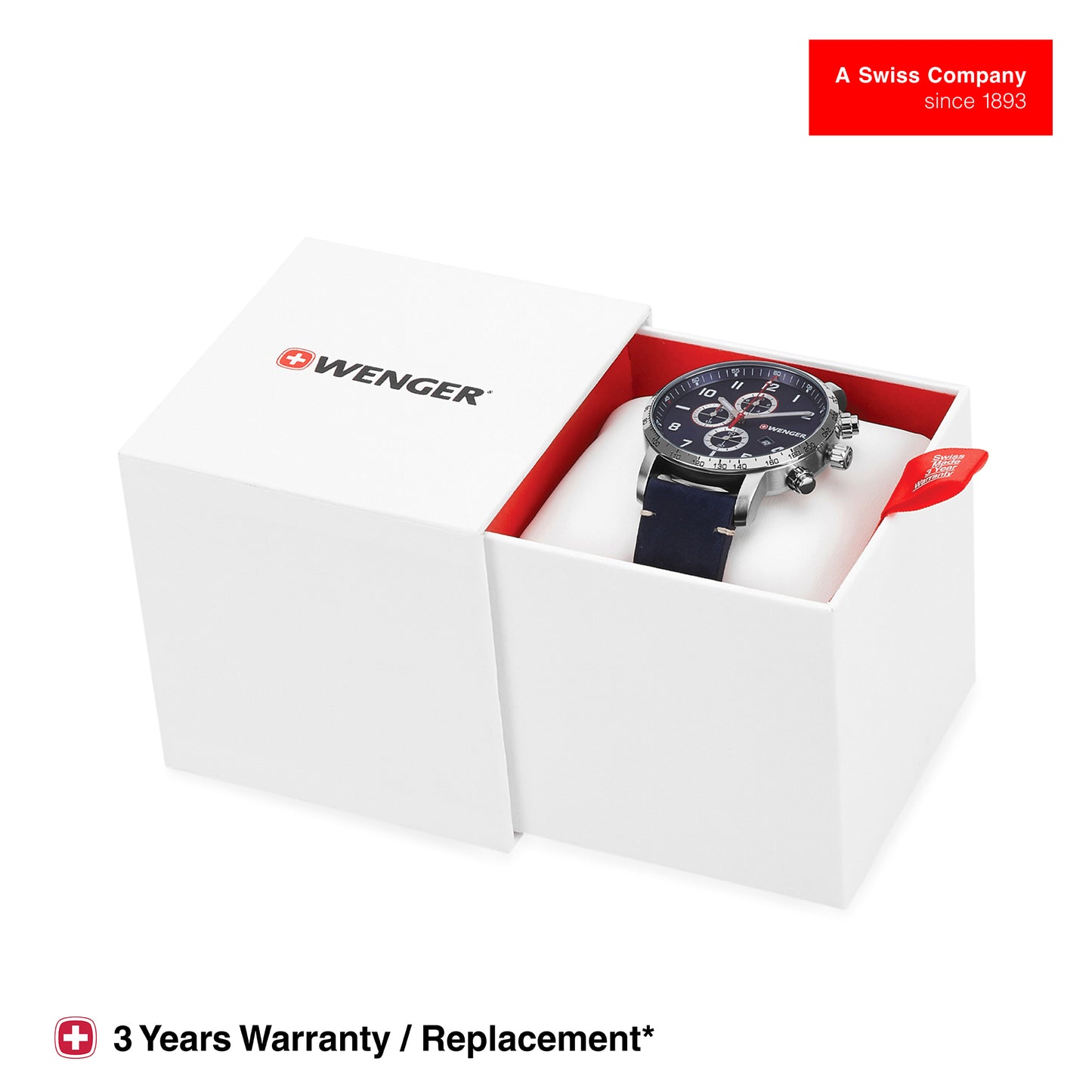 Wenger Attitude Chrono 44mm Blue Dial Men Watch 01.1543.109