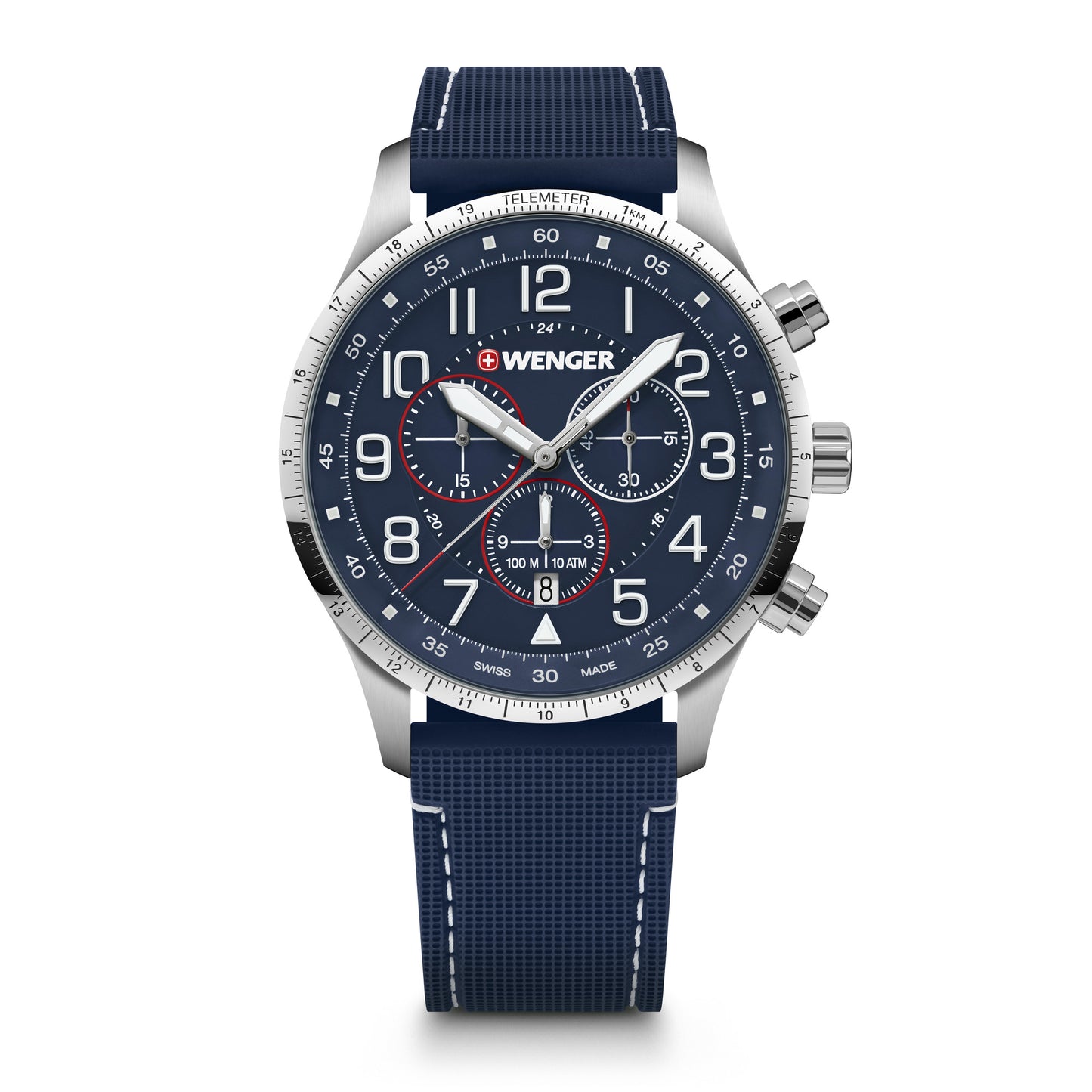 Wenger Attitude Chrono 44mm Blue Dial 44mm Men Analog Watch 01.1543.117