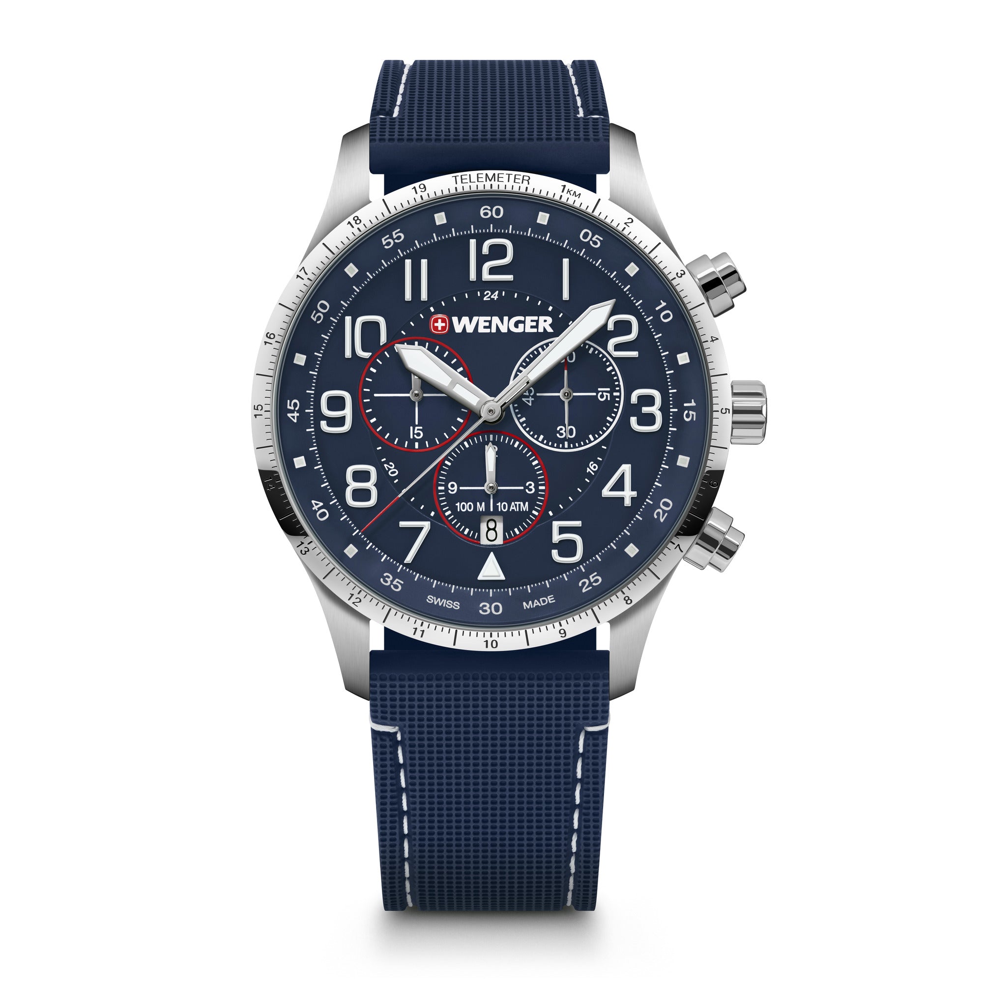 Wenger Attitude Chrono 44mm Blue Dial 44mm Men Analog Watch 01.1543.117