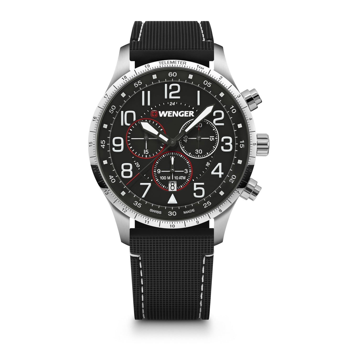 Wenger Attitude Black Dial 44mm Men Analog Watch 01.1543.119