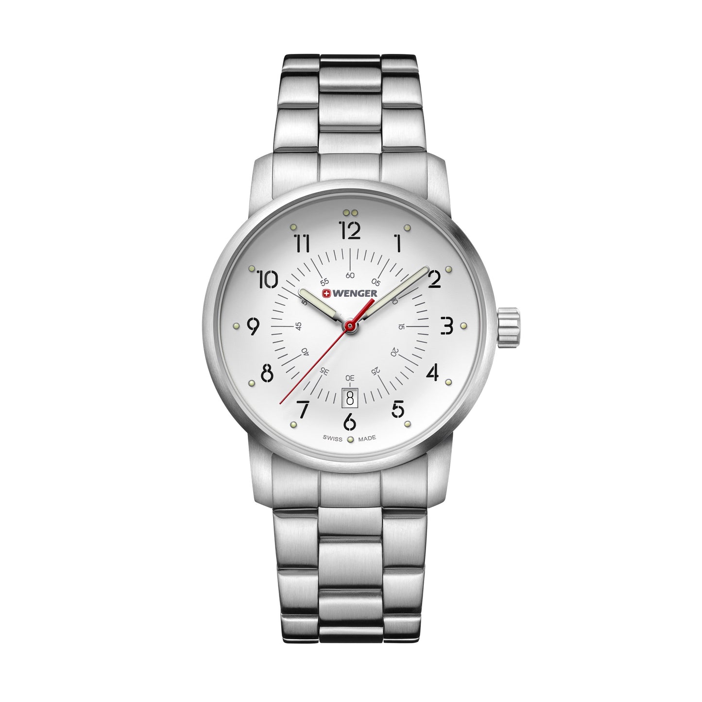 Wenger Avenue 42mm White Dial Men Analog Watch 01.1641.114