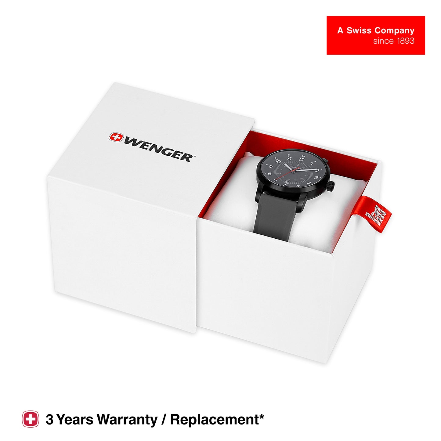 Wenger Avenue Analog 42mm Grey Dial Men Watch 01.1641.120