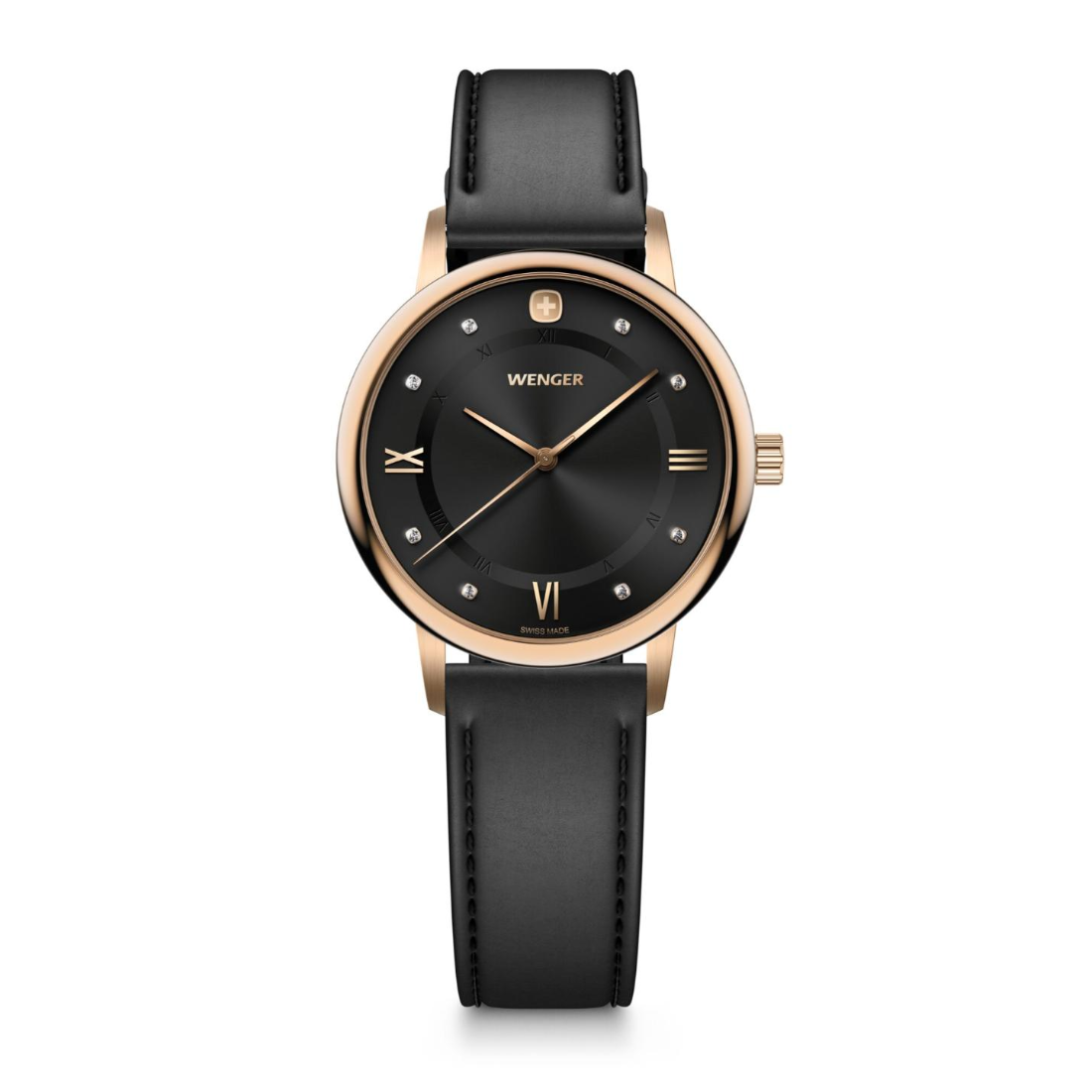 Wenger Urban Donnissima Swiss Made 35 mm Black Dial Women Watch 01.1721.117