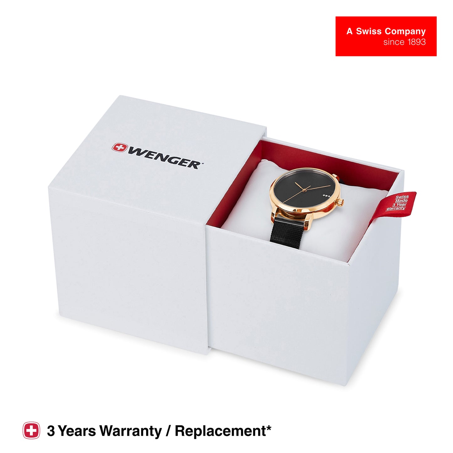 Wenger Urban Metropolitan Donnissima 38mm Black Dial Women Watch 01.1731.113