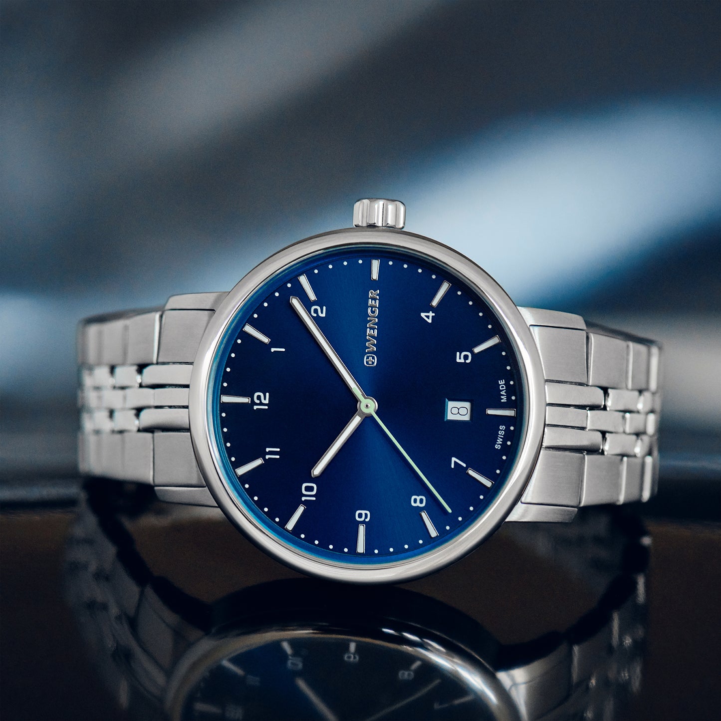 Wenger Urban Classic 40mm Blue Dial Men Analog Watch 01.1731.121