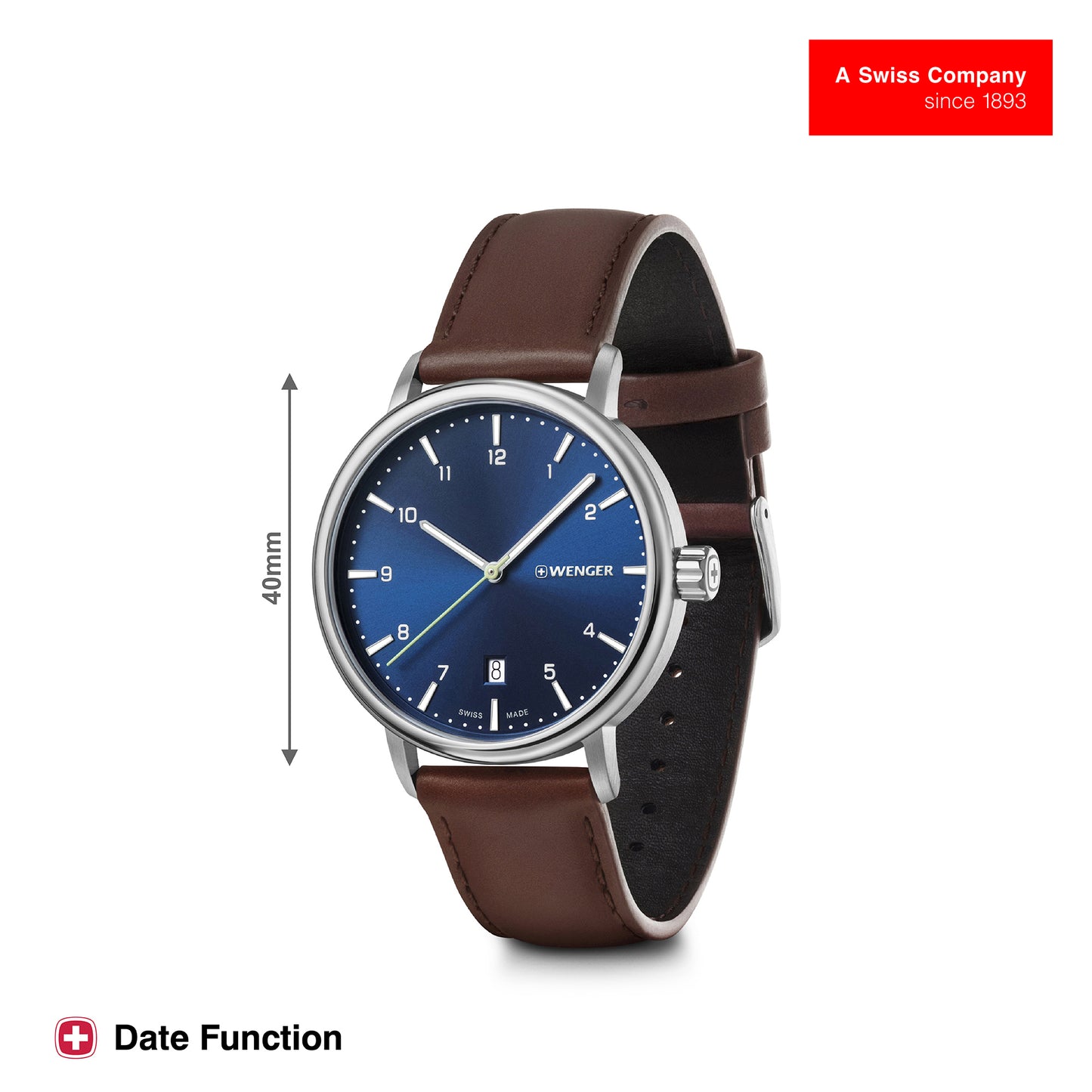 Wenger Urban Classic 40mm Blue Dial Men Analog Watch 01.1731.123