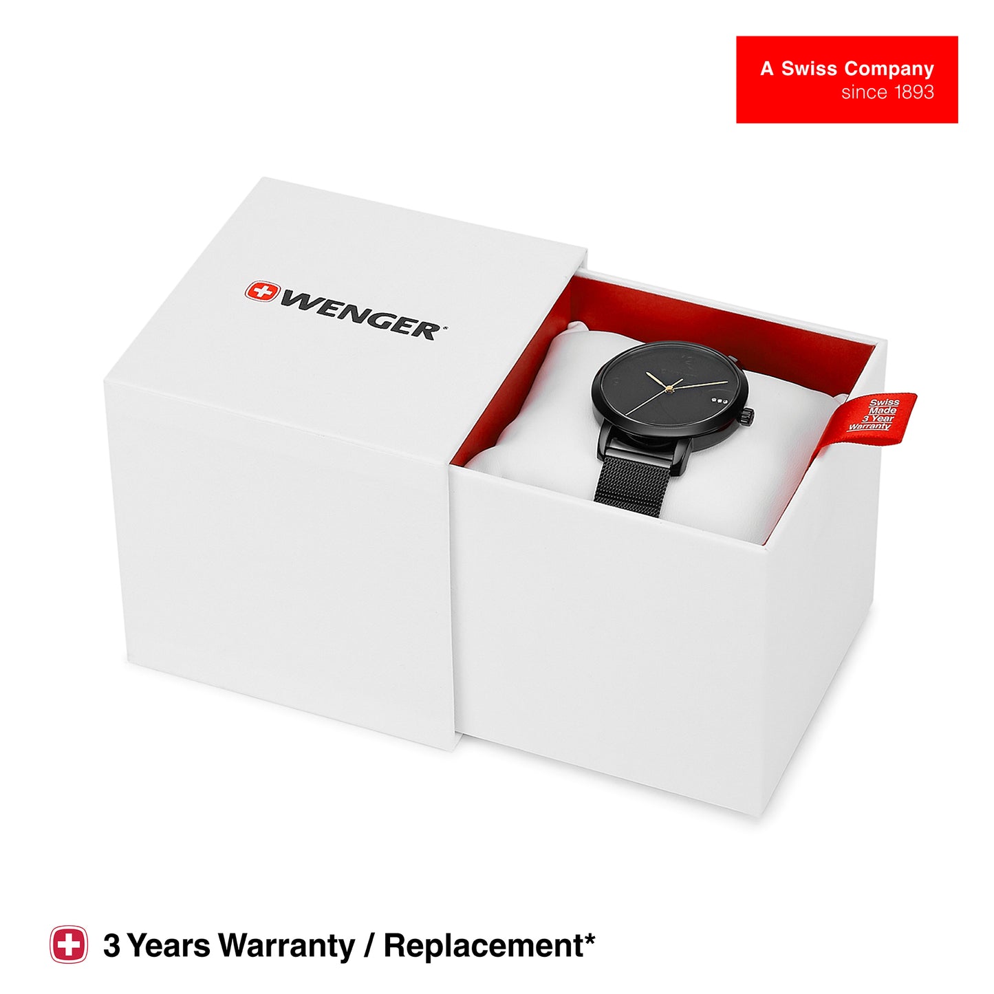 Wenger Urban Metropolitan Donnissima 38mm Black Dial Women Watch 01.1731.124