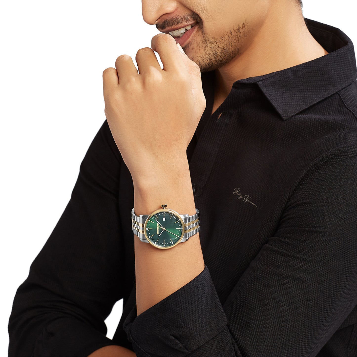 Wenger Urban Classic 42mm Green Dial Men Analog Watch 01.1741.128