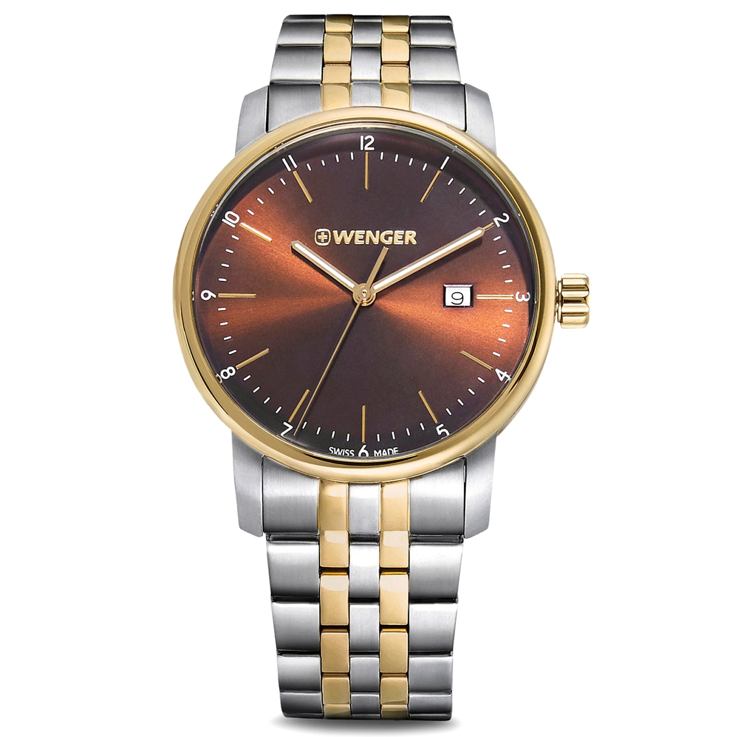 Wenger Urban Classic 42mm Brown Dial Men Analog Watch 01.1741.130