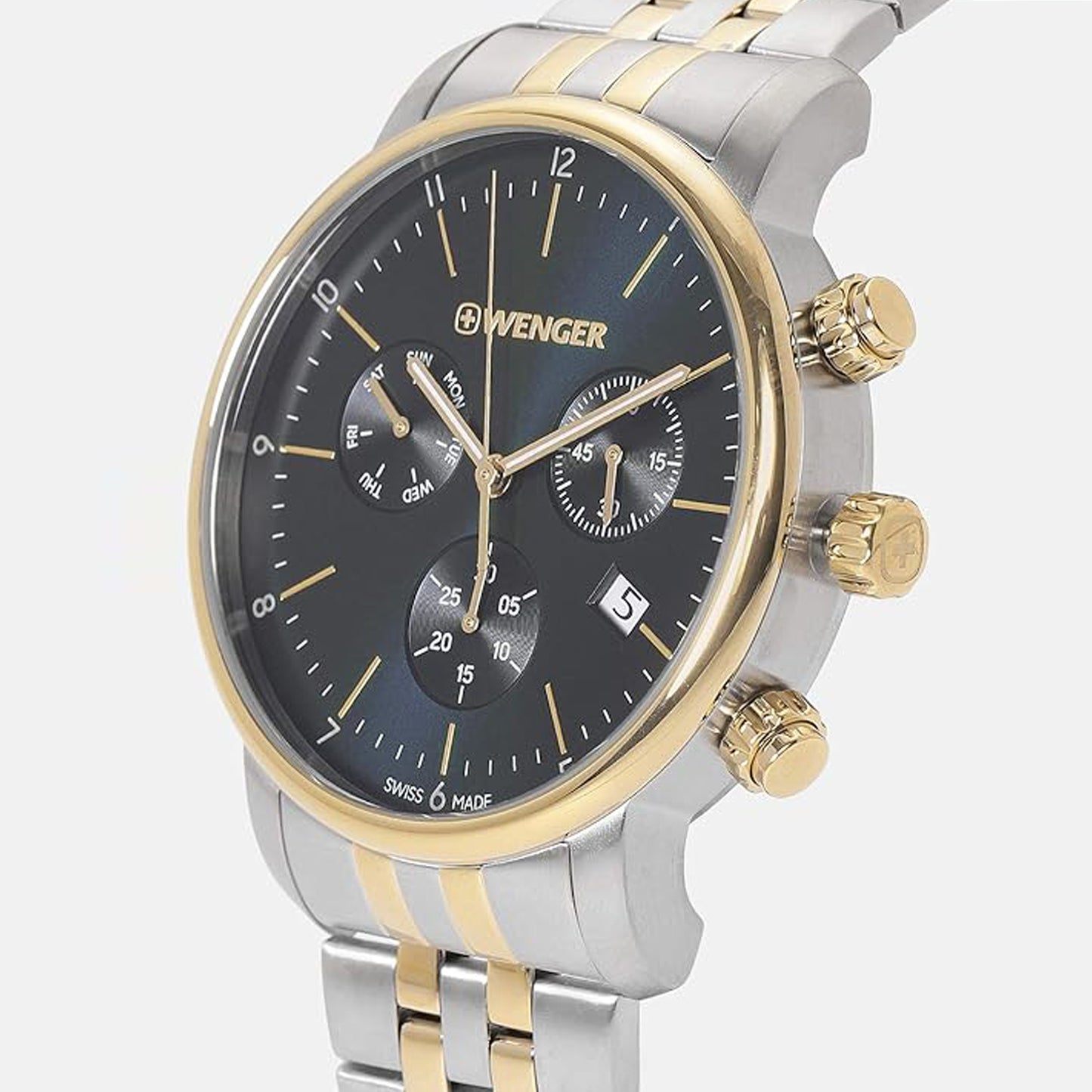 Wenger Urban Classic Chrono 44 mm Blue Dial Men Watch 01.1743.108
