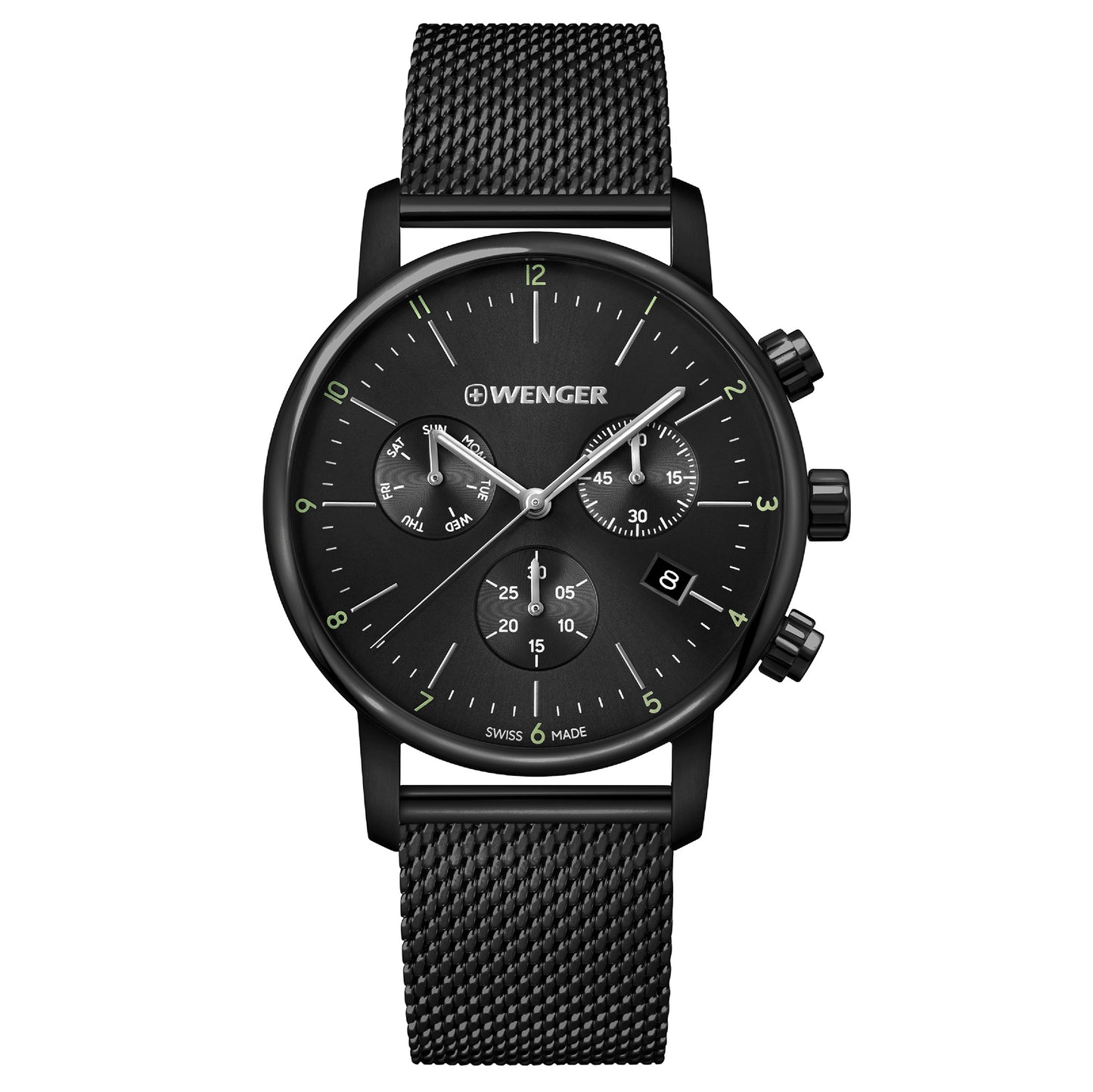 Wenger Urban Classic Chrono 44mm Black Dial Men Watch 01.1743.116