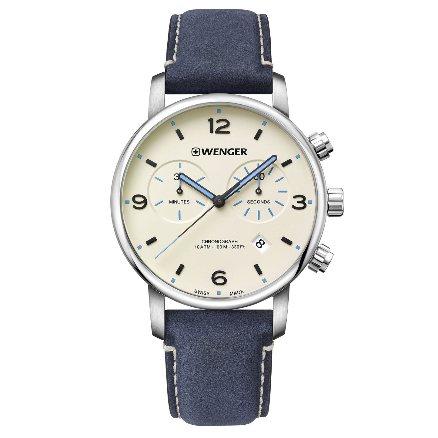 Wenger Urban Metropolitan 44mm White Dial Men Watch 01.1743.119
