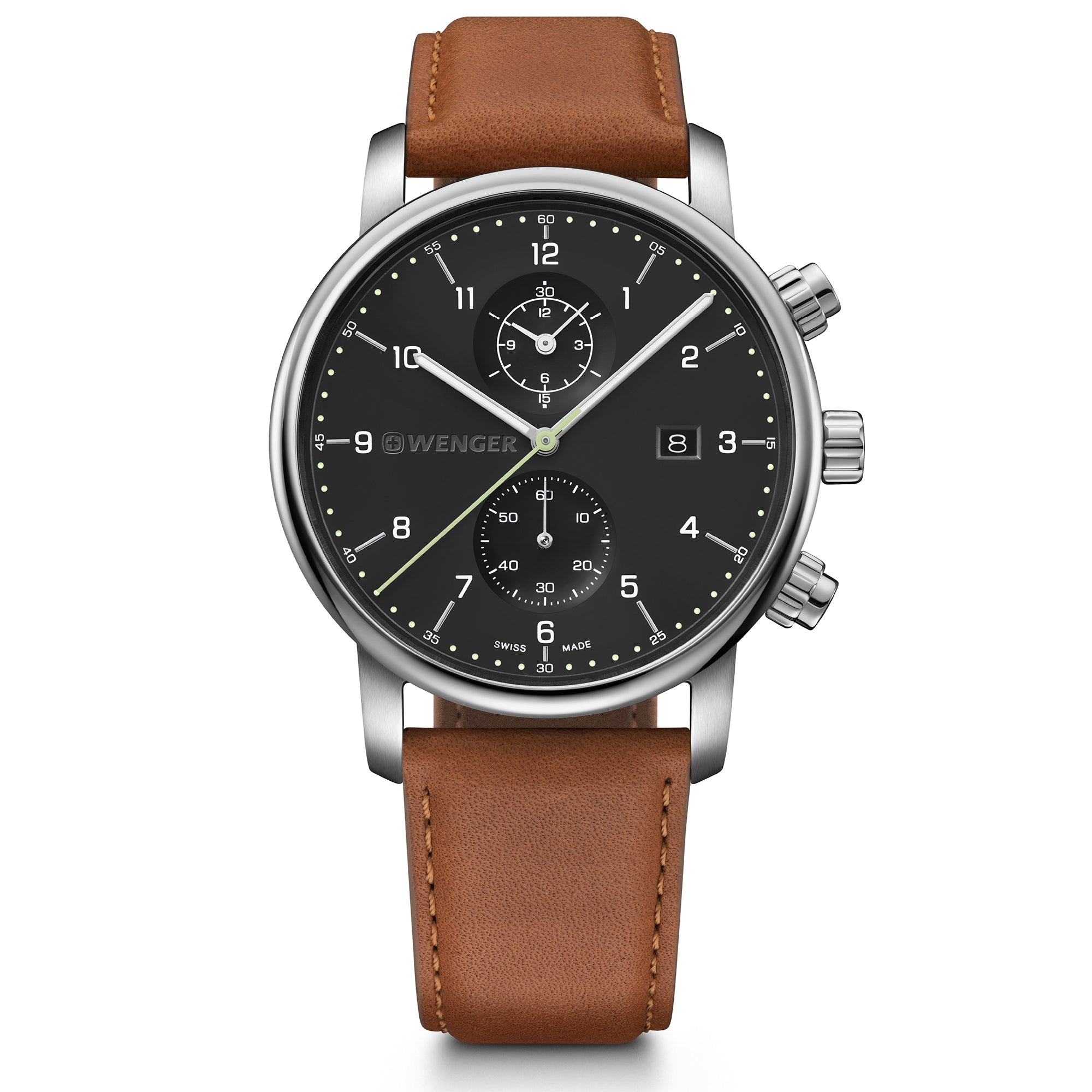 Wenger Urban Classic Chrono 42mm Black Dial Men Watch 01.1743.121