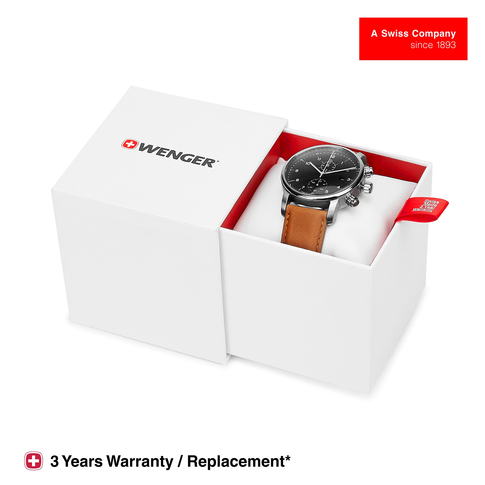 Wenger Urban Classic Chrono 42mm Black Dial Men Watch 01.1743.121