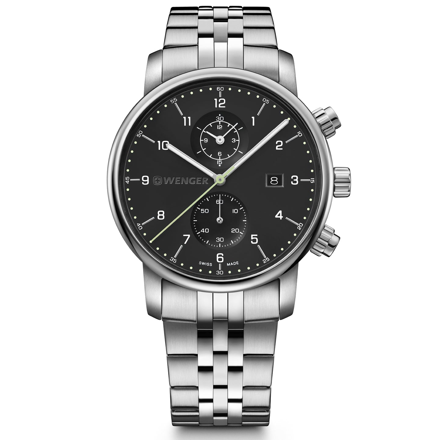 Wenger Urban Classic Chrono 42mm Black Dial Men Watch 01.1743.122