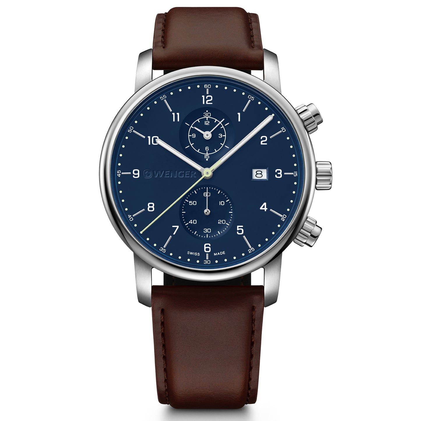 Wenger Urban Classic Chrono 42mm Blue Dial Men Watch 01.1743.125