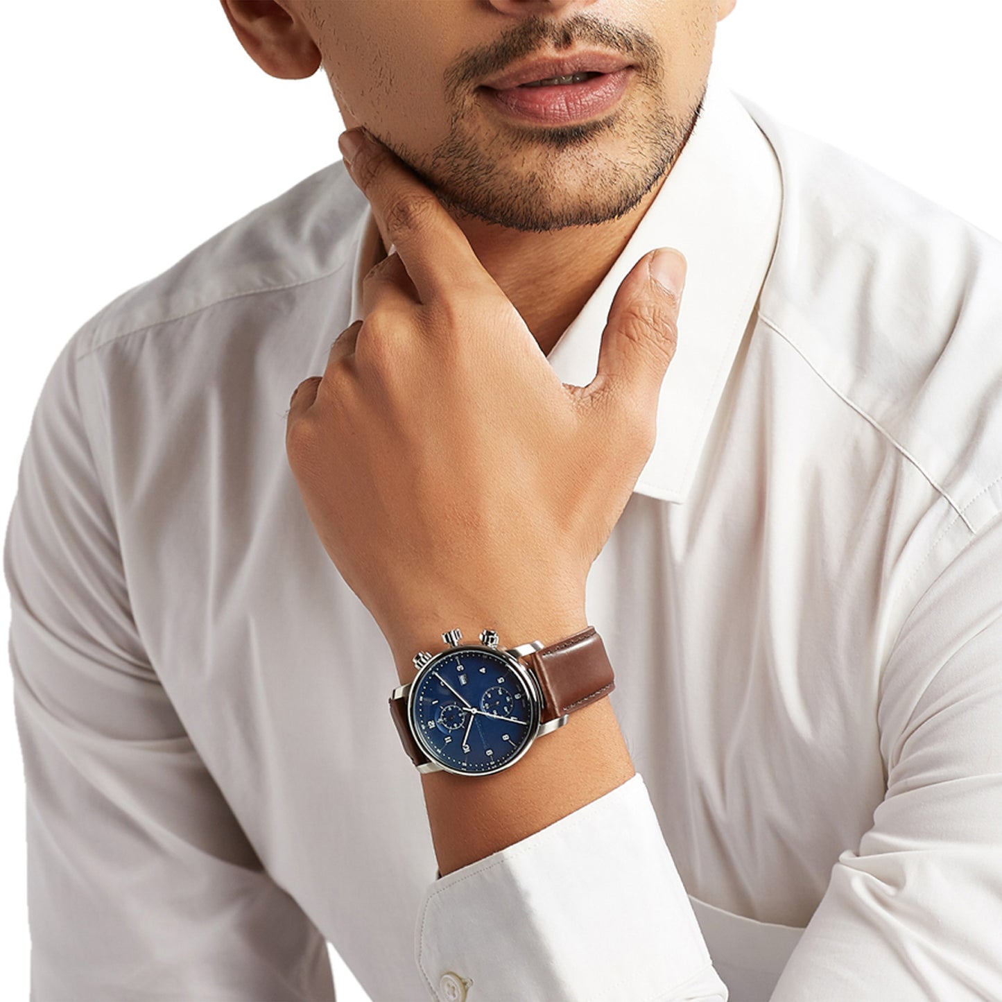 Wenger Urban Classic Chrono 42mm Blue Dial Men Watch 01.1743.125