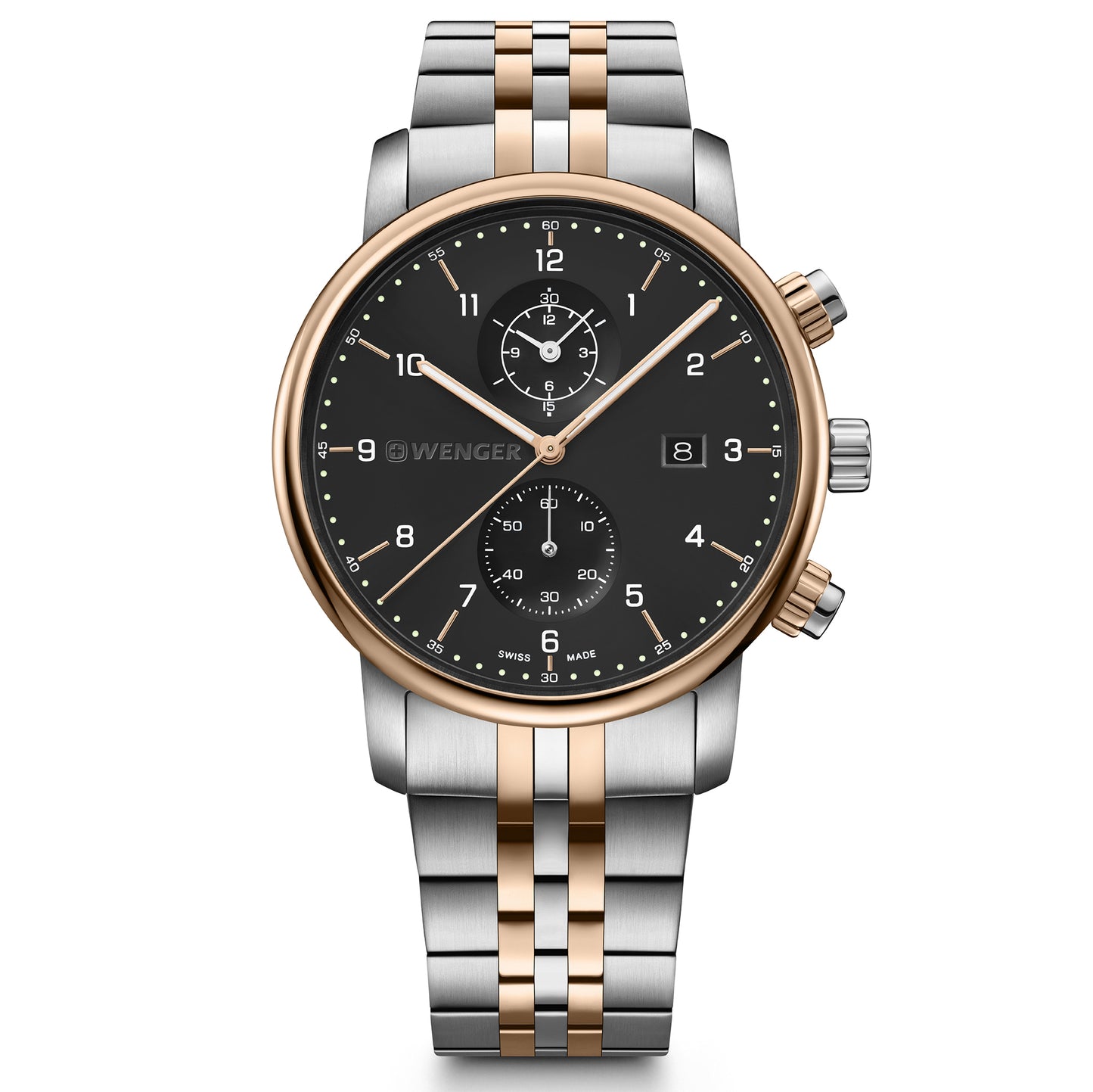 Wenger Urban Classic Chrono 42mm Black Dial Men Watch 01.1743.129