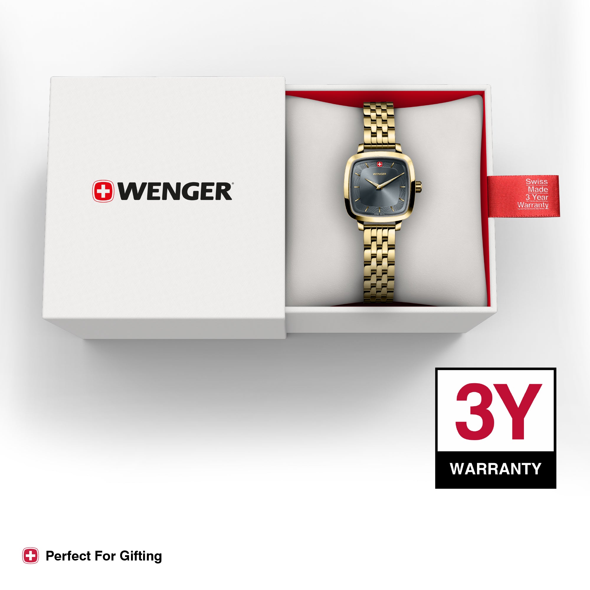 Wenger Vintage Classic Black Dial 27mm Women Analog Watch 01.1911.106