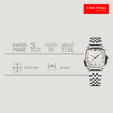 Wenger Vintage Classic White Dial 37mm Men Analog Watch 01.1921.101