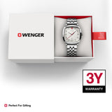 Wenger Vintage Classic White Dial 37mm Men Analog Watch 01.1921.101