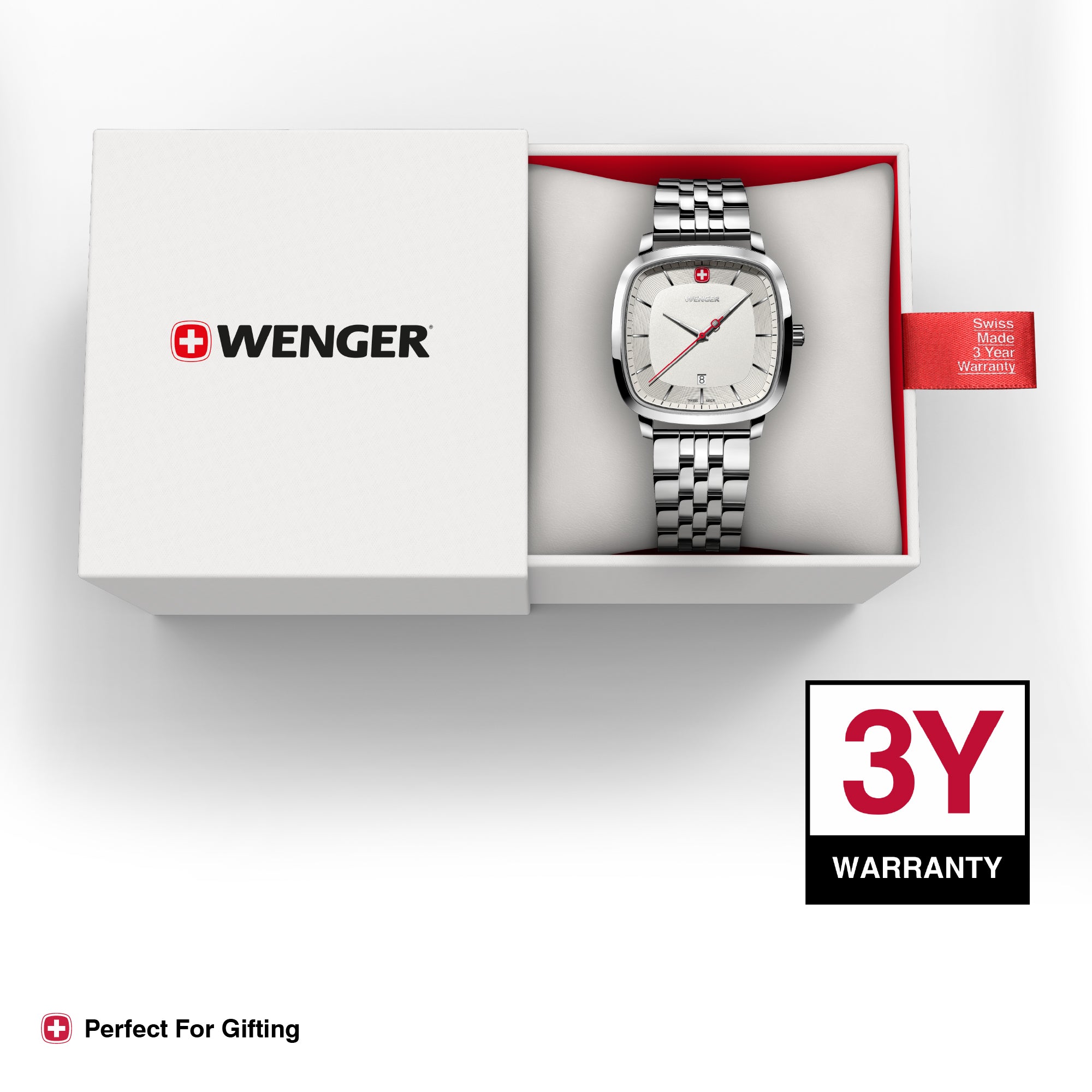Wenger Vintage Classic White Dial 37mm Men Analog Watch 01.1921.101