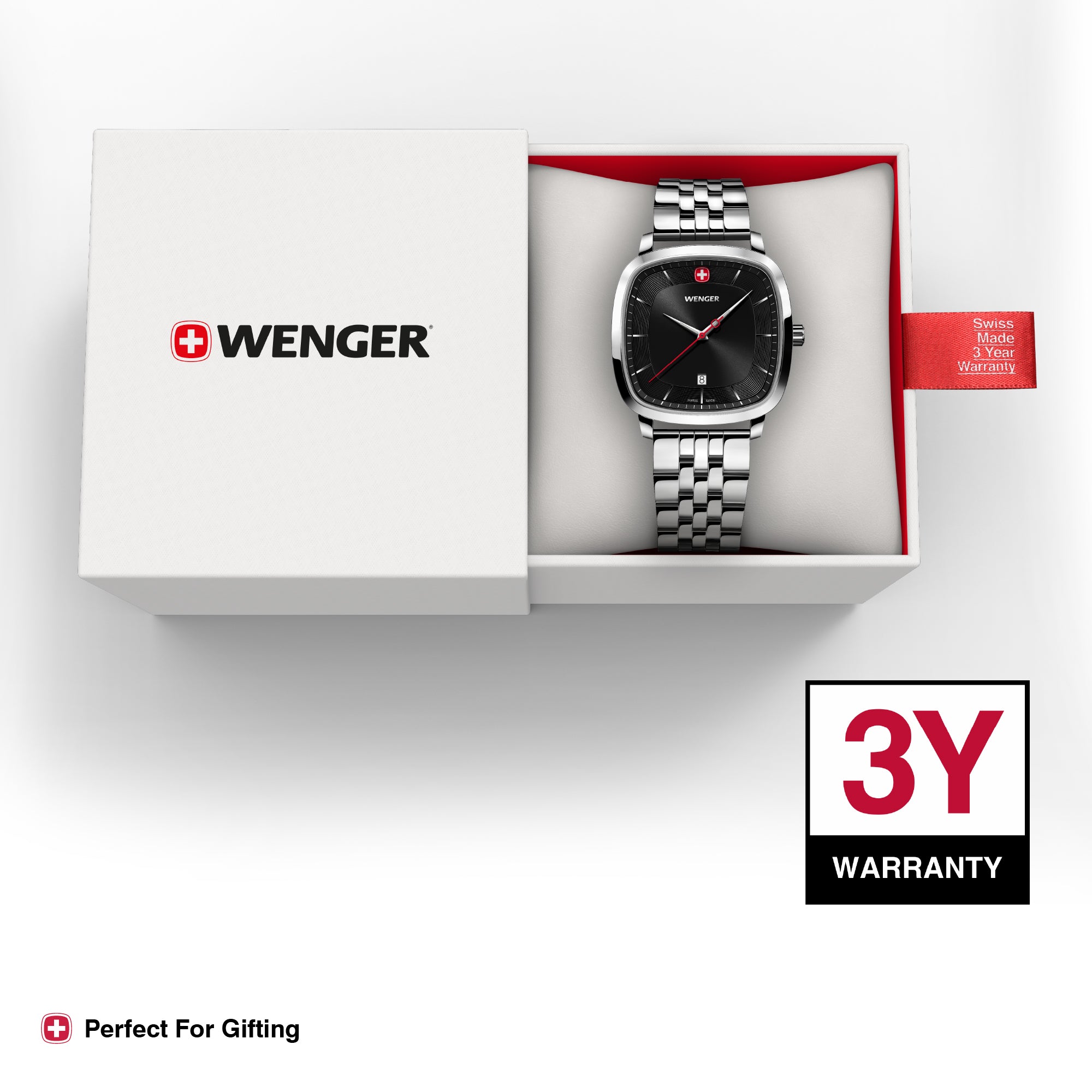 Wenger Vintage Classic Black Dial 37mm Men Analog Watch 01.1921.102