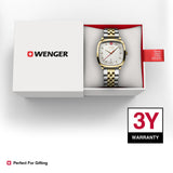 Wenger Vintage Classic White Dial 37mm Men Analog Watch 01.1921.104