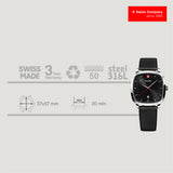 Wenger Vintage Classic Black Dial 37mm Men Analog Watch 01.1921.105