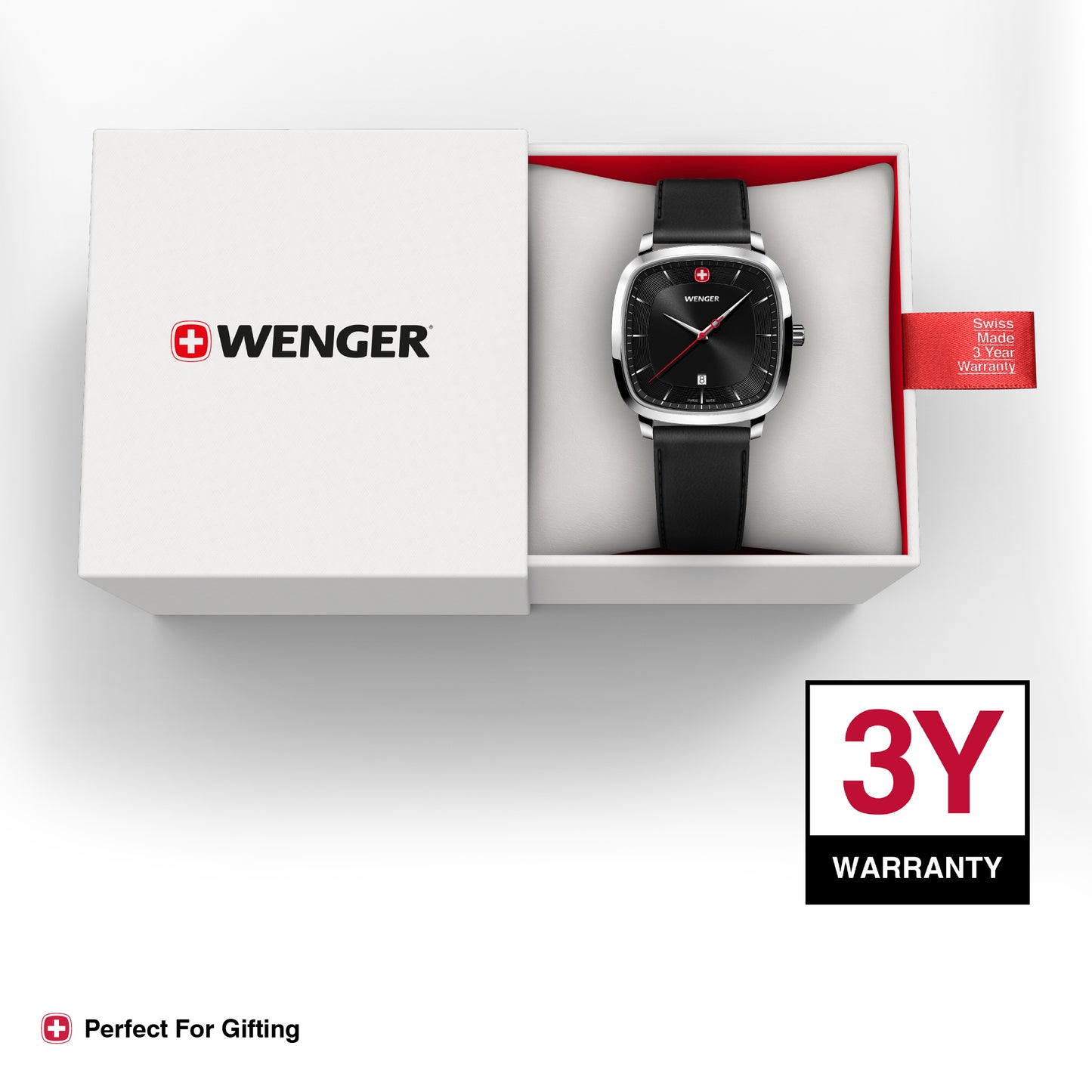 Wenger Vintage Classic Black Dial 37mm Men Analog Watch 01.1921.105