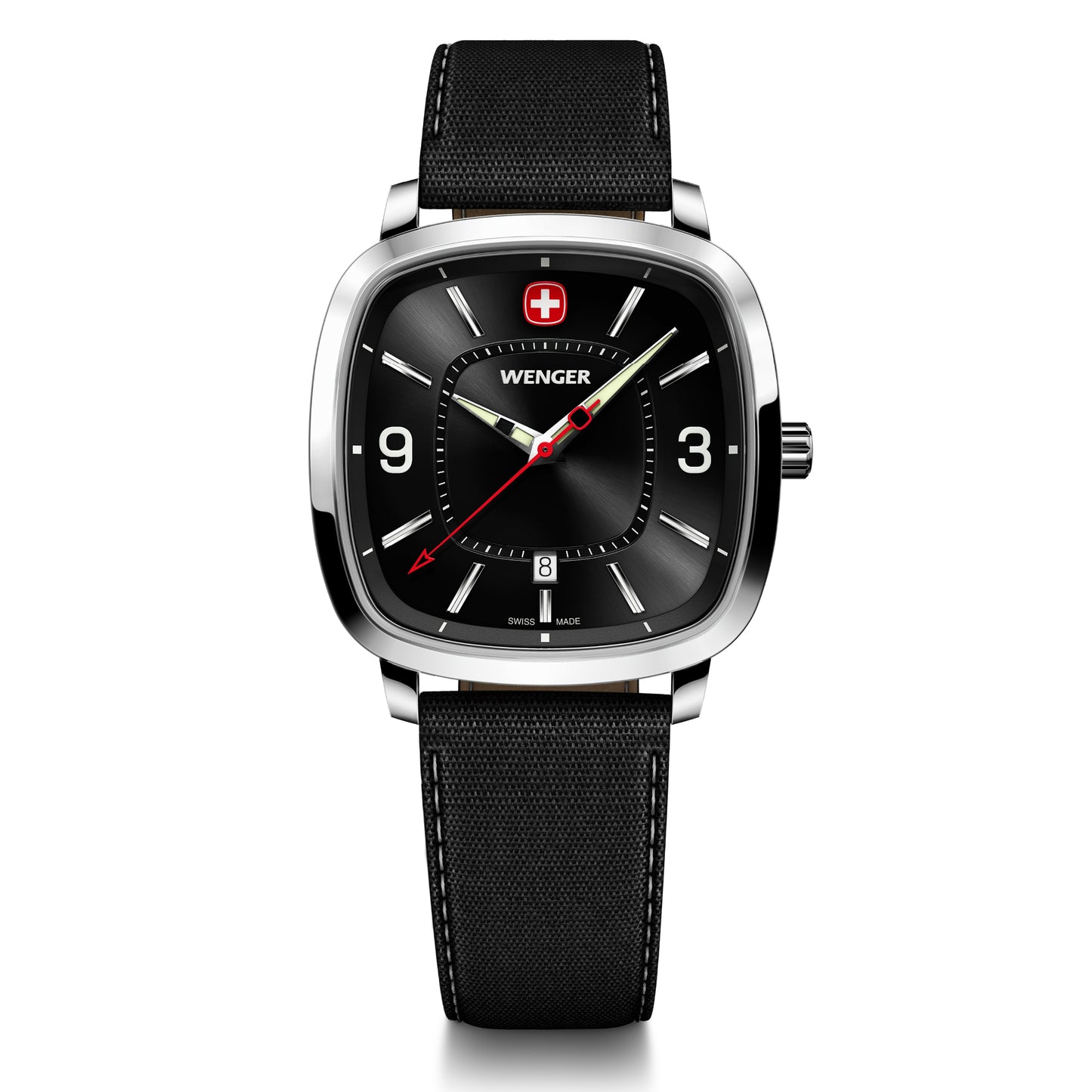 Wenger Vintage Sport Black Dial 37mm Men Analog Watch 01.1921.107