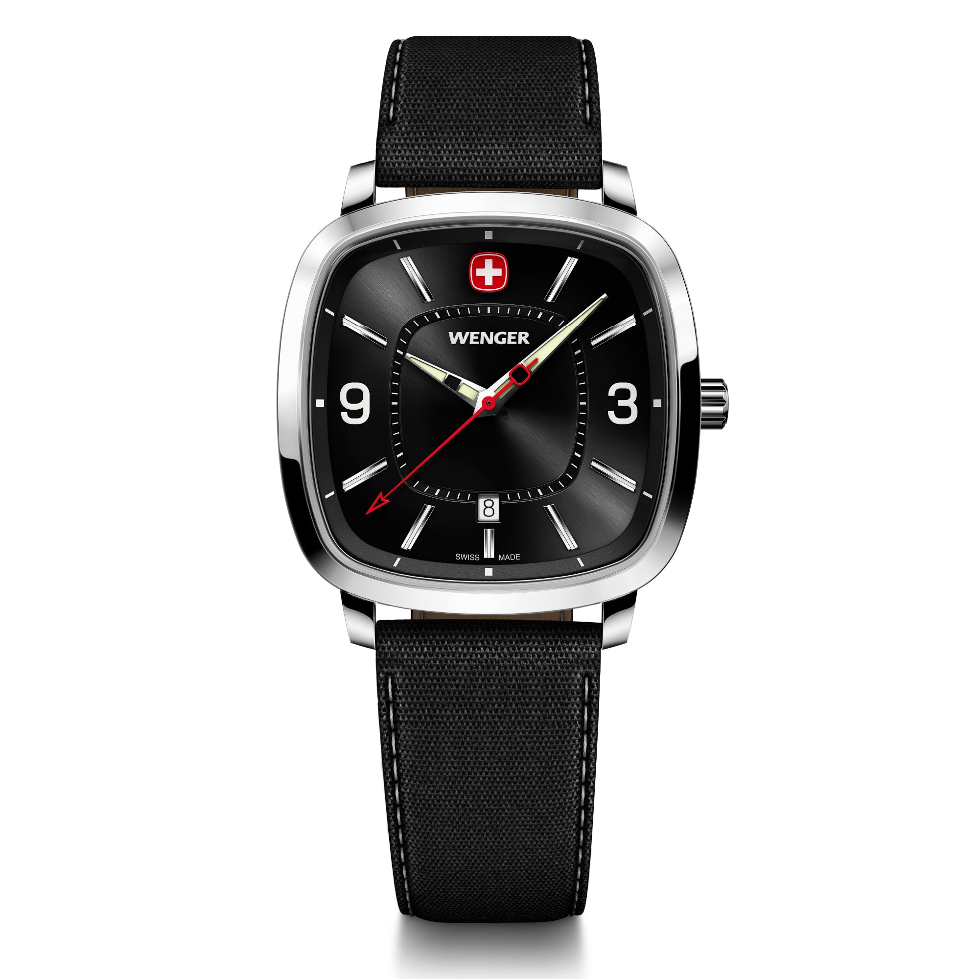 Wenger Vintage Sport Black Dial 37mm Men Analog Watch 01.1921.107
