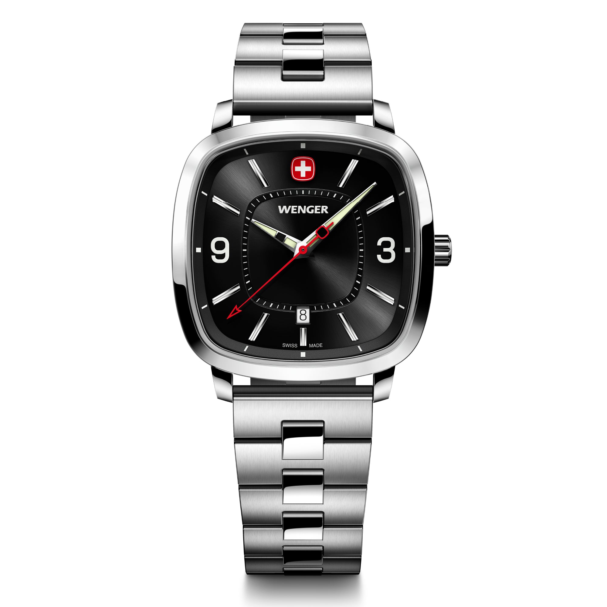 Wenger Vintage Sport Black Dial 37mm Men Analog Watch 01.1921.108