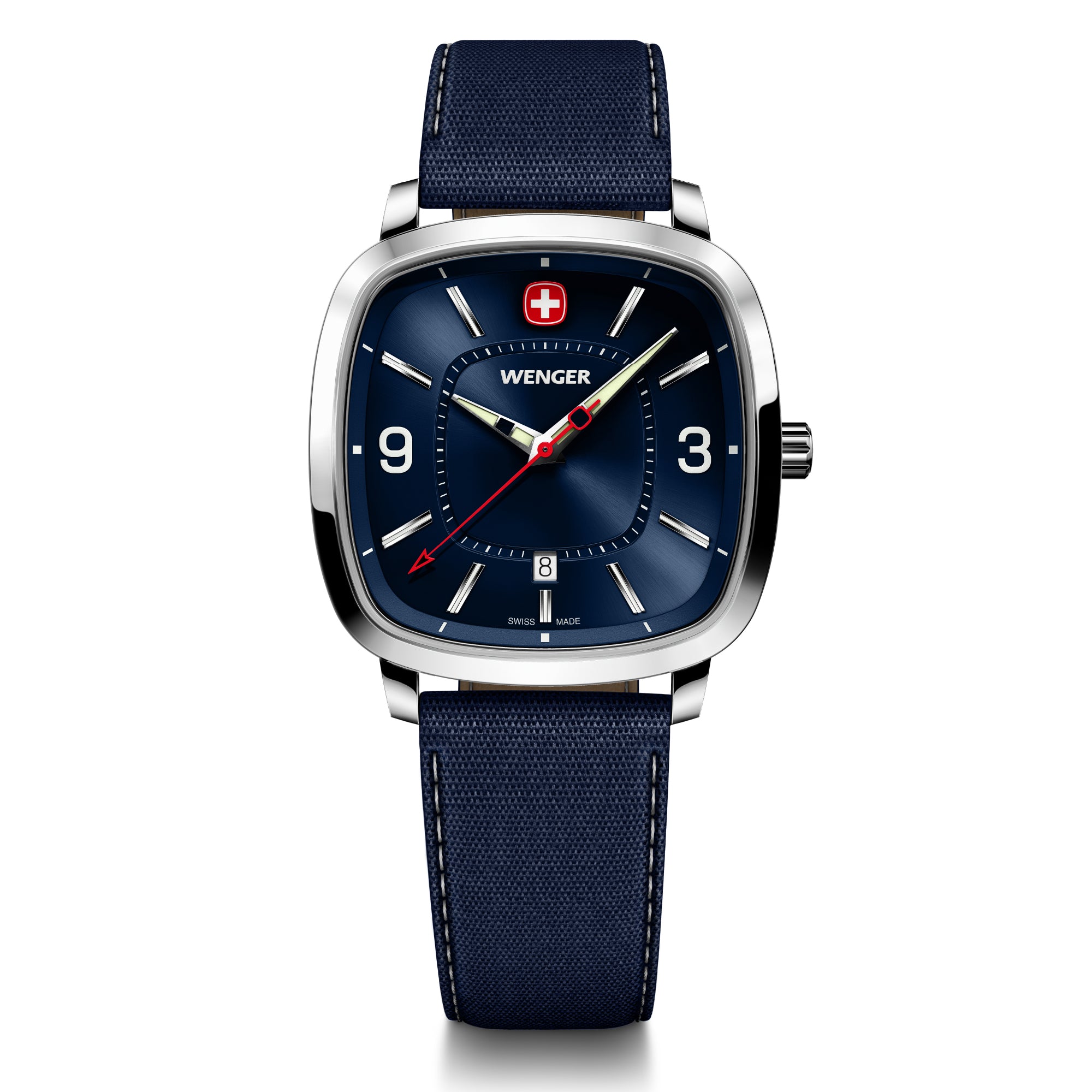 Wenger Vintage Sport Blue Dial 37mm Men Analog Watch 01.1921.109