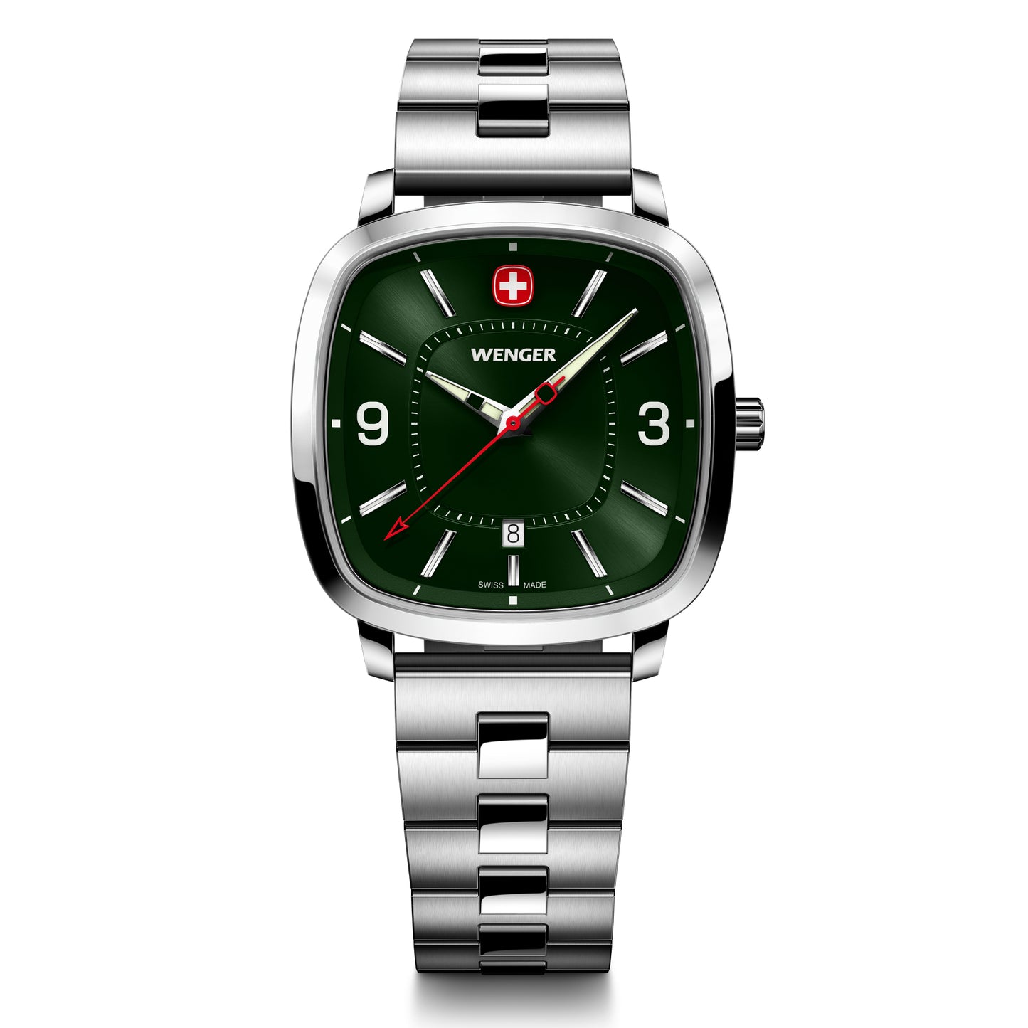 Wenger Vintage Sport Green Dial 37mm Men Analog Watch 01.1921.111