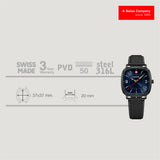 Wenger Vintage Sport Blue Dial 37mm Men Analog Watch 01.1921.112