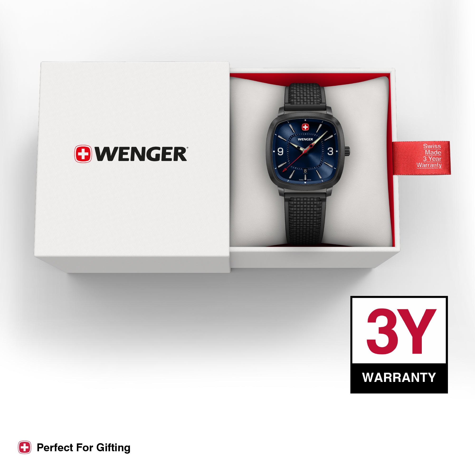 Wenger Vintage Sport Blue Dial 37mm Men Analog Watch 01.1921.112