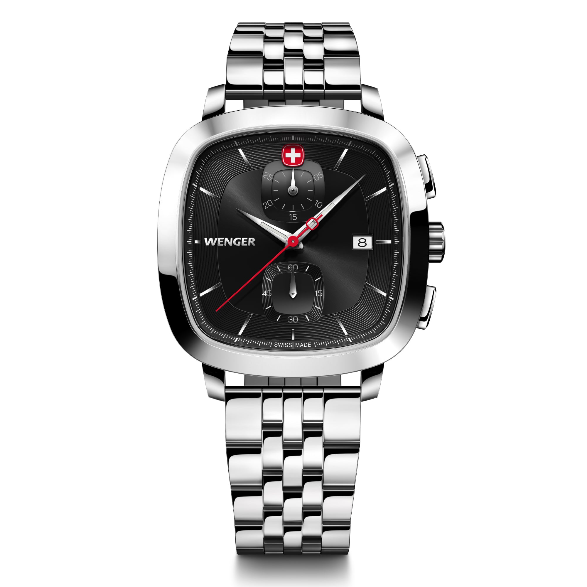 Wenger Vintage Classic Black Dial 40mm Men Chrono Watch 01.1933.101