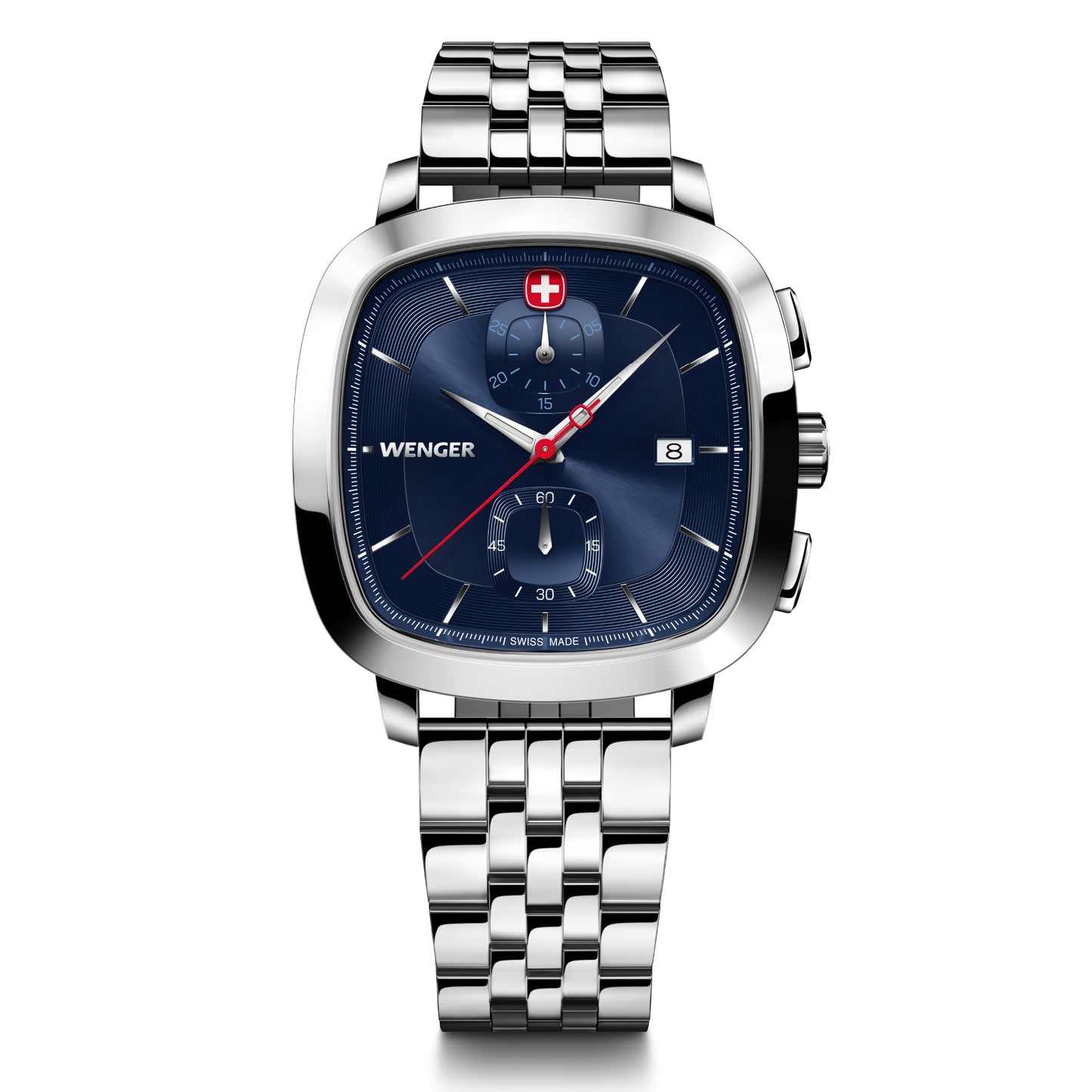 Wenger Vintage Classic Blue Dial 40mm Men Chrono Watch 01.1933.103
