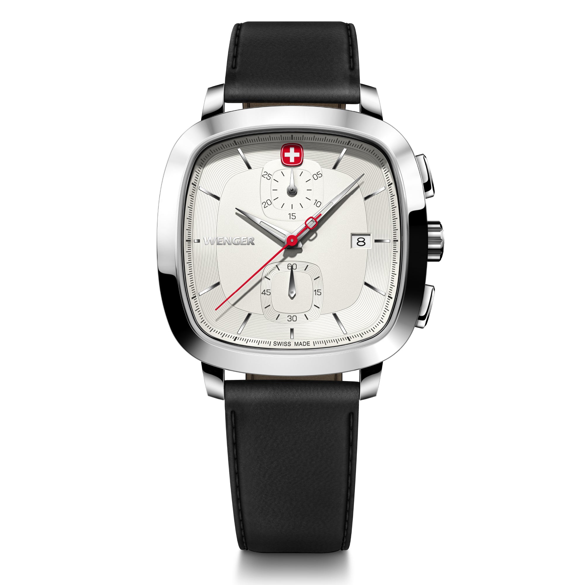 Wenger Vintage Classic White Dial 40mm Men Chrono Watch 01.1933.104