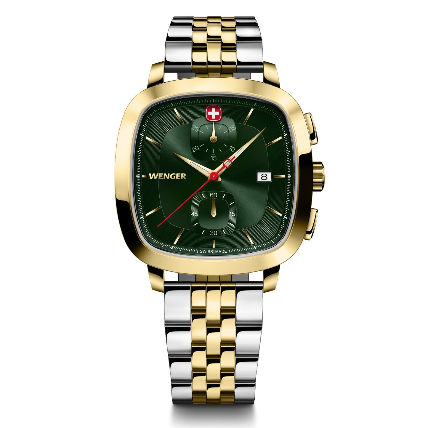 Wenger Vintage Classic Green Dial 40mm Men Chrono Watch 01.1933.105