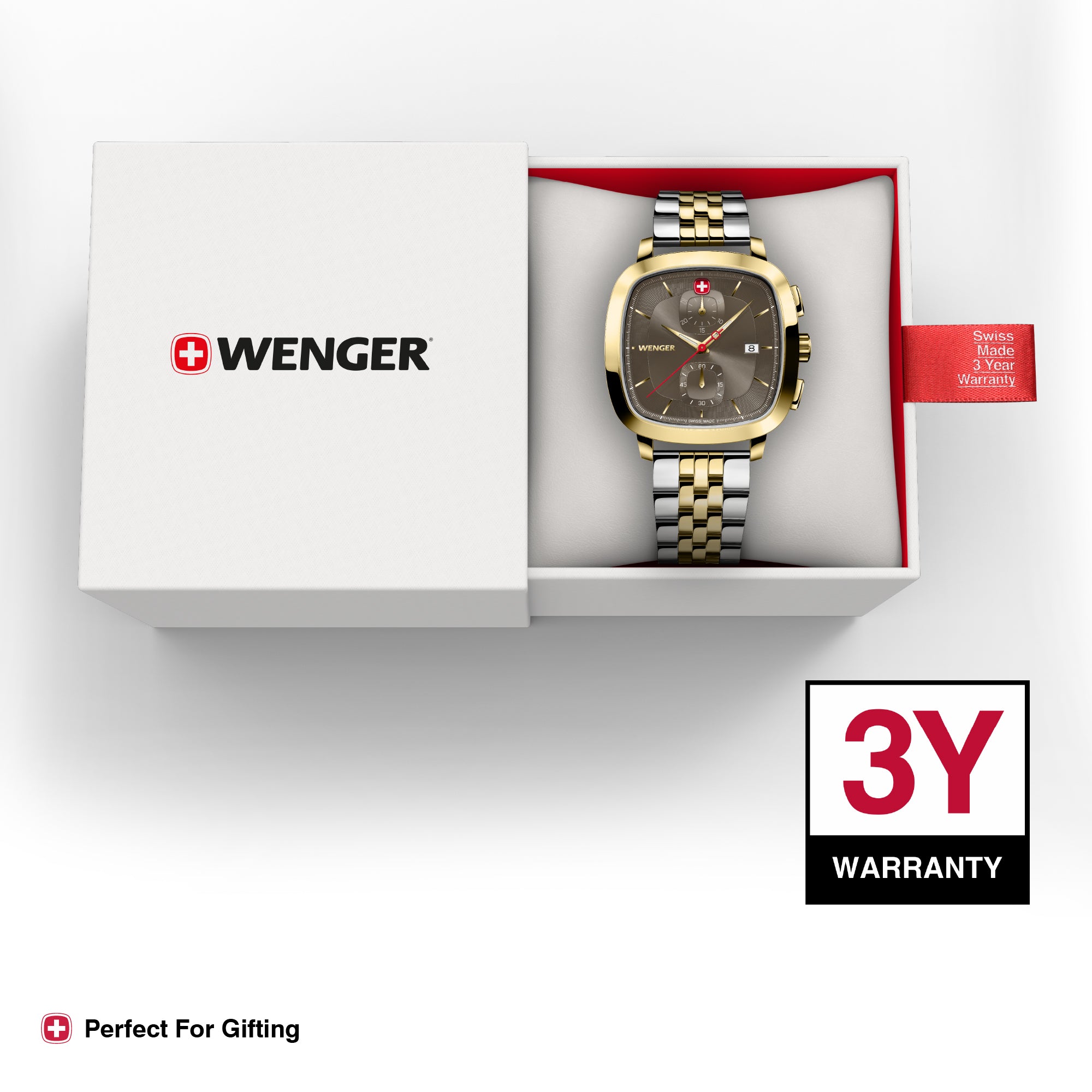 Wenger Vintage Classic Black Dial 40mm Men Chrono Watch 01.1933.106