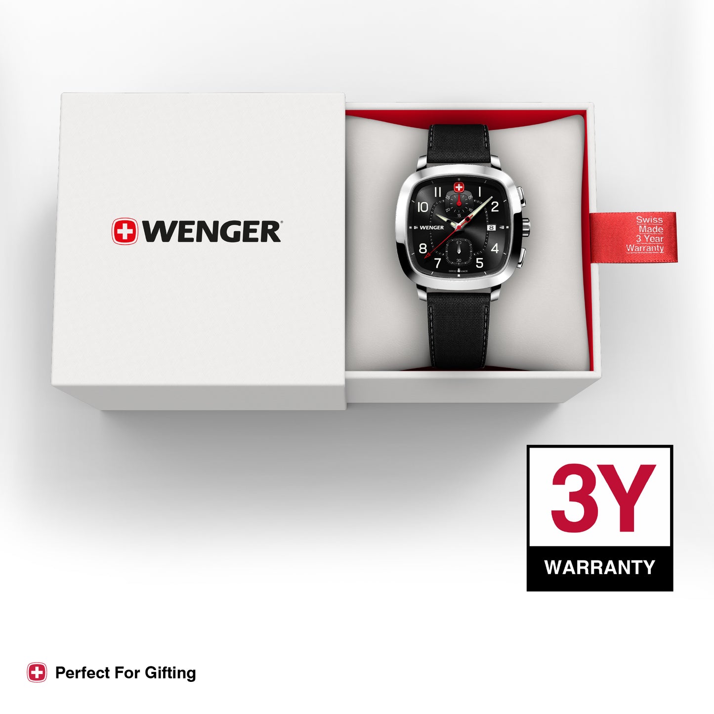 Wenger Vintage Sport Chrono Black Dial 40 mm Men Chrono Watch 01.1933.108