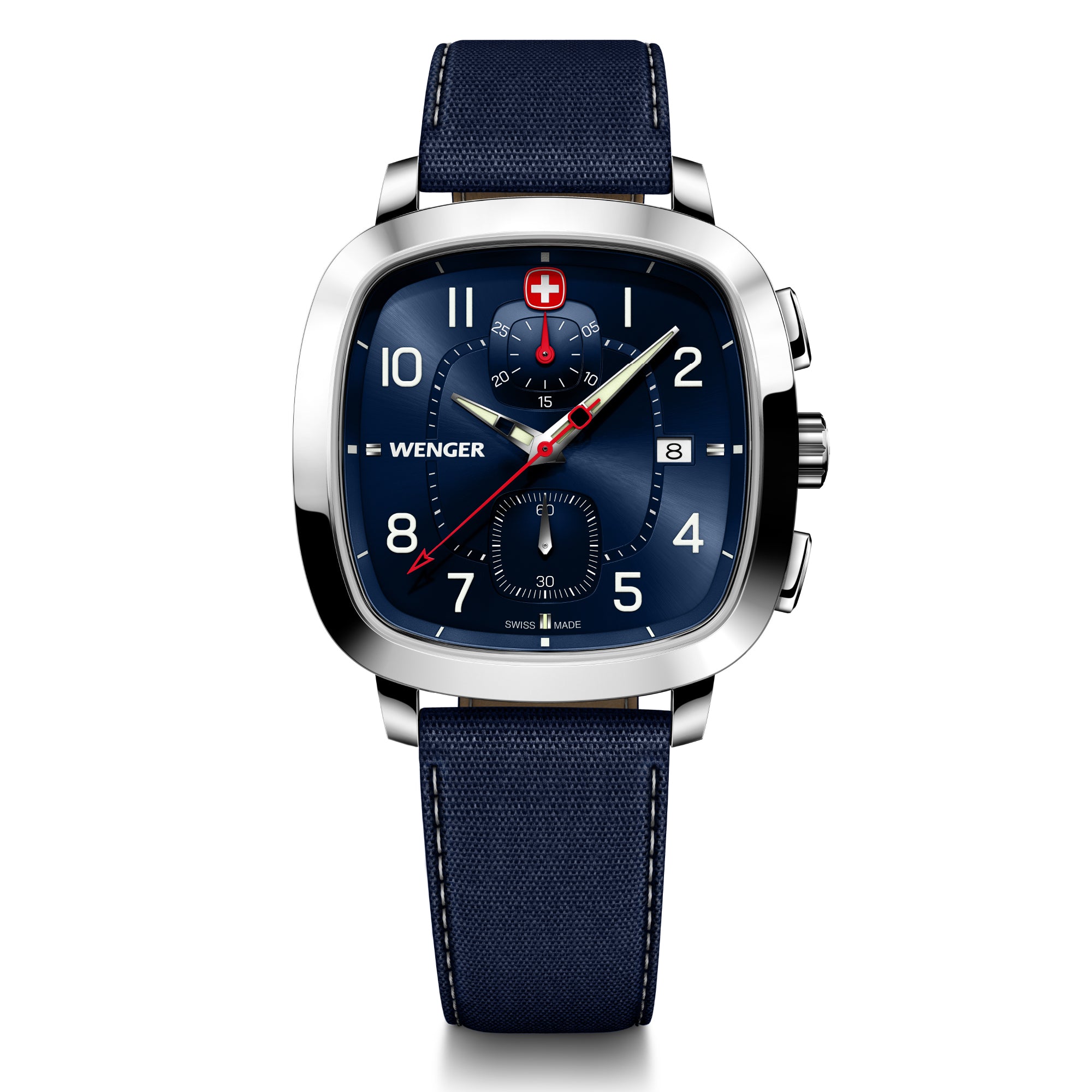 Wenger Vintage Sport Blue Dial 40 mm Men Chrono Watch 01.1933.110