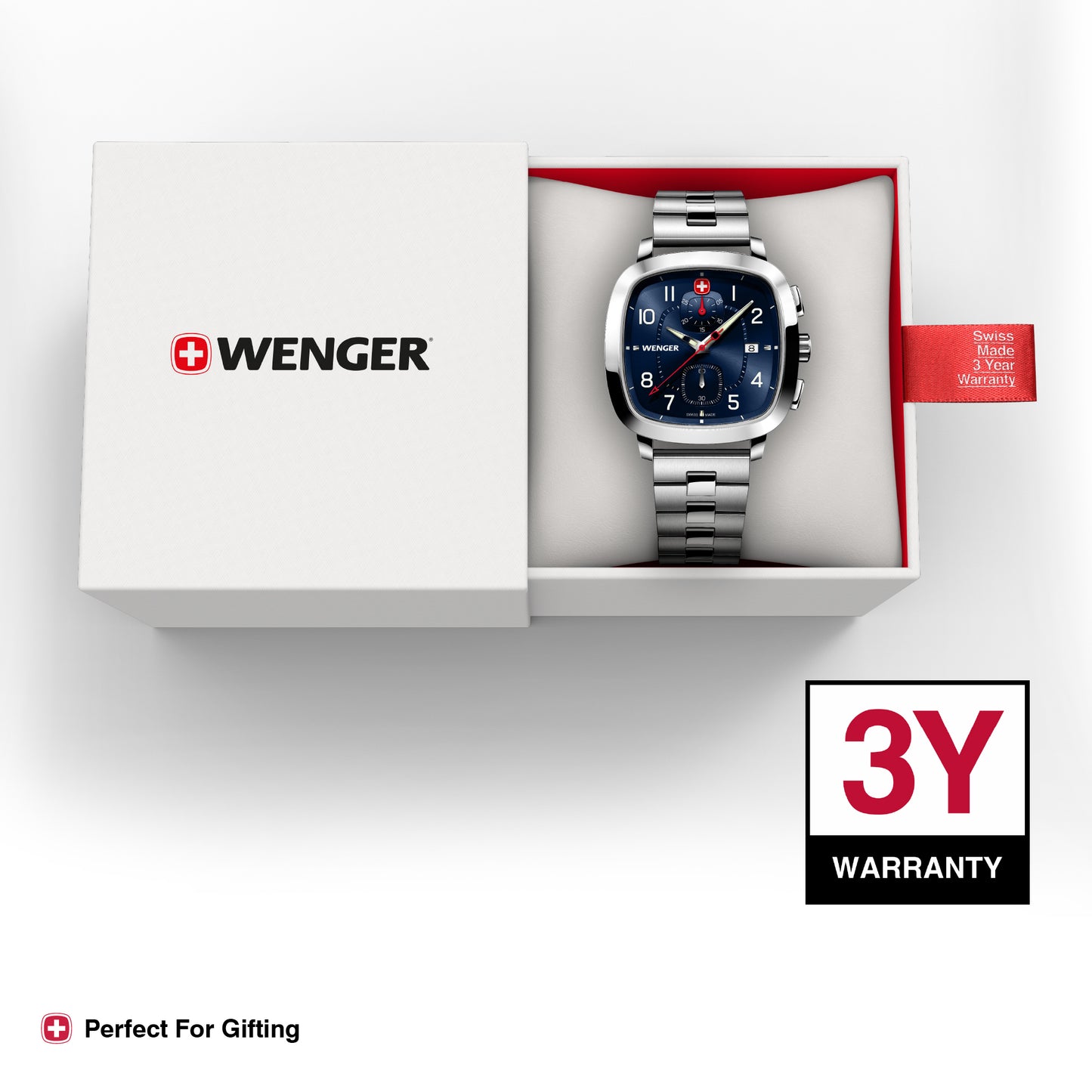 Wenger Vintage Sport 40mm Chrono Blue Dial Men Watch 01.1933.111