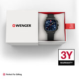 Wenger Vintage Sport Chrono Blue Dial 40 mm Men Chrono Watch 01.1933.113