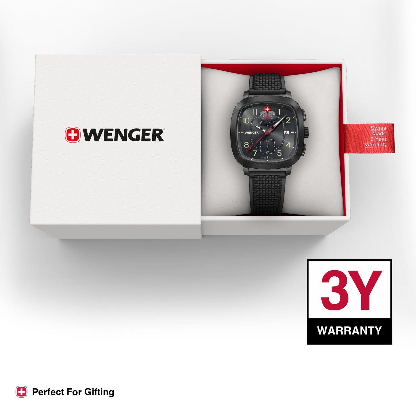 Wenger Vintage Sport Black Dial 40 mm Men Chrono Watch 01.1933.114